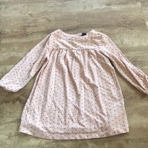 Gap Dress. Soft pink with Navy Polka dots